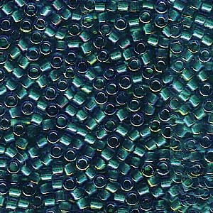 11/0 – Miyuki Delica - 5g Bag – Emerald Lined Aqua AB – DB1764