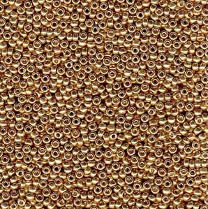 8/0 Miyuki Seed Beads - 25g Bag – Duracoat Galvanised Champagne – Colour 4204