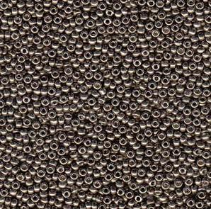 8/0 Miyuki Seed Beads - 25g Bag - Duracoat Galvanised Pewter - Colour 4222