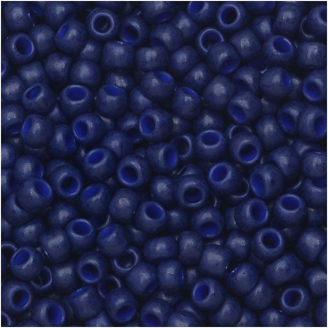 8/0 Toho Seed Beads - 10g Bag – Semi Glazed – Navy Blue
