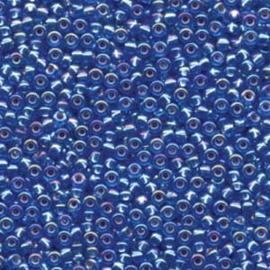 8/0 Miyuki Seed Beads - 25g Bag  – Cobalt Lined Sapphire AB - Colour 353