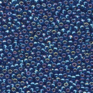 8/0 Miyuki Seed Beads - 25g Bag – Silver Lined Capri Blue AB - Colour 1025