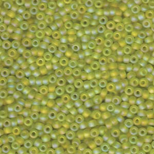8/0 Miyuki Seed Beads - 25g Bag – Matte Chartreuse AB - Colour 143FR