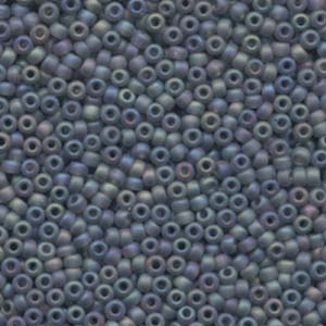 8/0 Miyuki Seed Beads - 25g Bag – Matte Transparent Grey AB - Colour 152FR