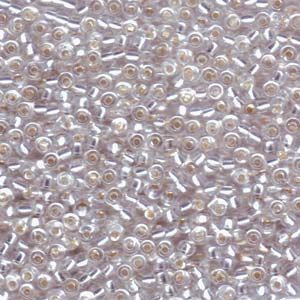 8/0 Miyuki Seed Beads - 25g Bag – Silver Lined Crystal – Colour 1