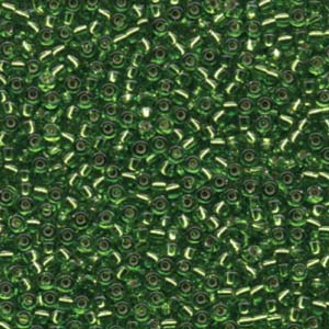 8/0 Miyuki Seed Beads - 25g Bag – Silver Lined Lime - Colour 2423
