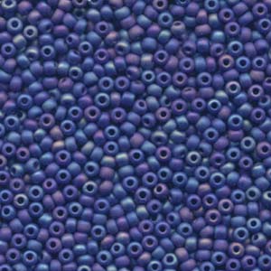 8/0 Miyuki Seed Beads - 25g Bag – Matte Opaque Cobalt AB - Colour 414FR