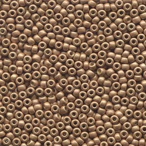 8/0 Miyuki Seed Beads - 25g Bag - Duracoat Matte Galvanised Champagne - Colour 4204F