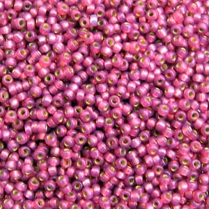 8/0 Miyuki Seed Beads 25g Bag - Duracoat S/L Fuchsia - Colour 4247