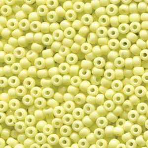 8/0 Miyuki Seed Beads 25g Bag - Duracoat Opaque Dyed Pale Yellow - Colour 4451