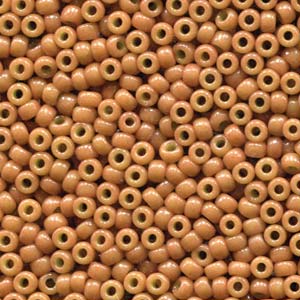 8/0 Miyuki Seed Beads - 25g Bag - Duracoat Opaque Dyed Creamy Coral - Colour 4457