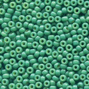 8/0 Miyuki Seed Beads 22 gram tube - Duracoat Opaque Dyed Deep Green - Colour 4477