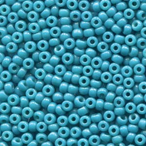 8/0 Miyuki Seed Beads - 25g Bag - Duracoat Opaque Dyed Blue Green - Colour 4483