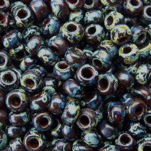 8/0 Miyuki Seed Beads - 25g Bag – Picasso Garnet Transparent - Colour 4504