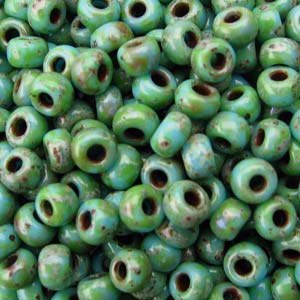 8/0 Miyuki Seed Beads – 25g Bag – Picasso Seafoam Green - Colour 4514