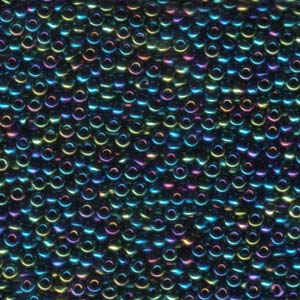 8/0 Miyuki Seed Beads - 25g Bag – Metallic Variegated Blue Iris - Colour 455
