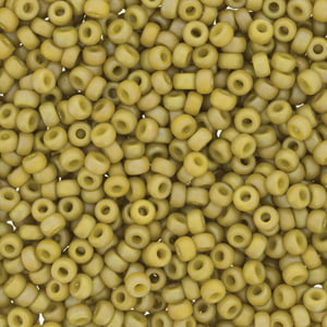 15/0 Miyuki Seed Beads - 5g Bag – Frosted Opaque Glaze Rainbow Pistachio - Colour 4693