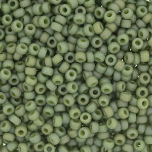 15/0 Miyuki Seed Beads - 5g Bag – Frosted Opaque Glaze Rainbow Kiwi - Colour 4698