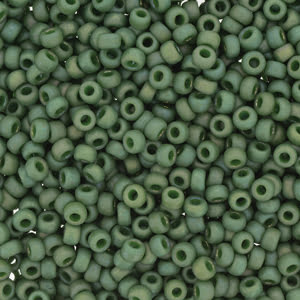 15/0 Miyuki Seed Beads - 5g Bag – Frosted Opaque Glaze Rainbow Shamrock - Colour 4700