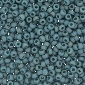15/0 Miyuki Seed Beads - 5g Bag – Frosted Opaque Glaze Rainbow Peacock - Colour 4702