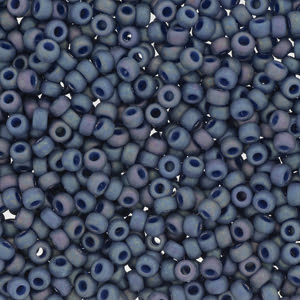 15/0 Miyuki Seed Beads - 5g Bag – Frosted Opaque Glaze Rainbow Nebula Blue - Colour 4703