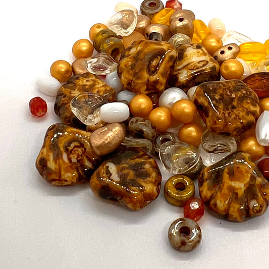 Czech Pressed Glass Mix - 25g Bag - Sugar and Spice
