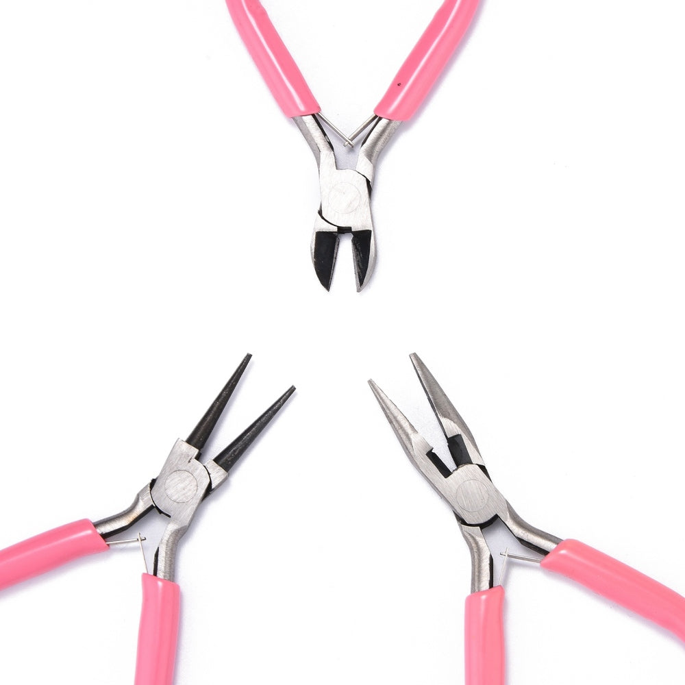 Economy Jewellery Making Plier Set - Round Nose, Chain Nose & Side Cutters
