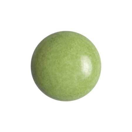 14mm Czech Glass Cabochon - Opaque Pistachio