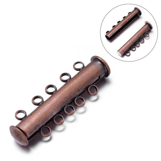 Antique Copper Five Strand Magnetic Clasp