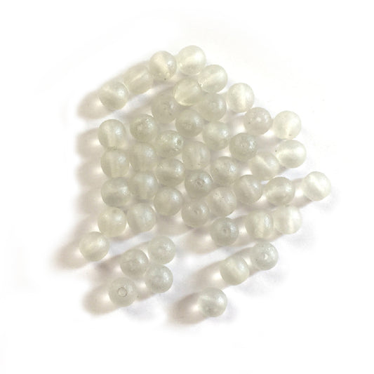 Jablonex Recycled - 8mm Bubbles - Matte Crystal - Pack of 25