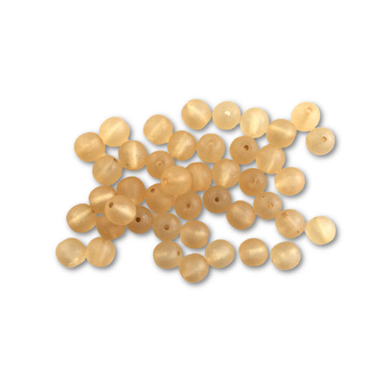 Jablonex Recycled – 8mm Bubbles – Matte Light Orange – Pack of 25