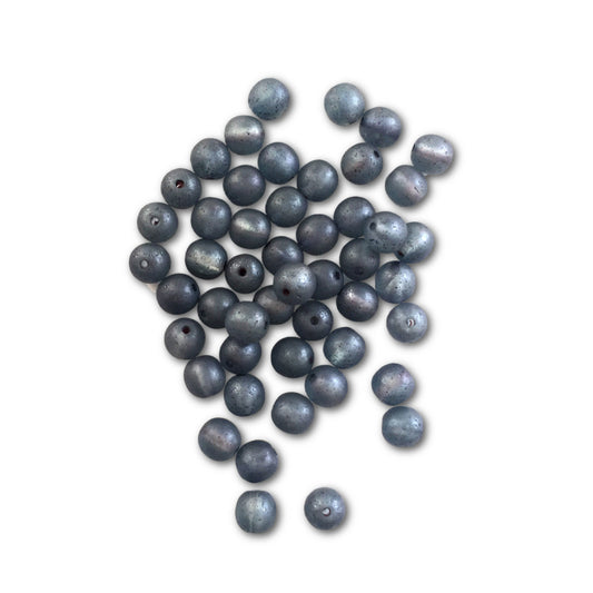 Jablonex Recycled - 8mm Bubbles - Matte Night Blue - Pack of 25