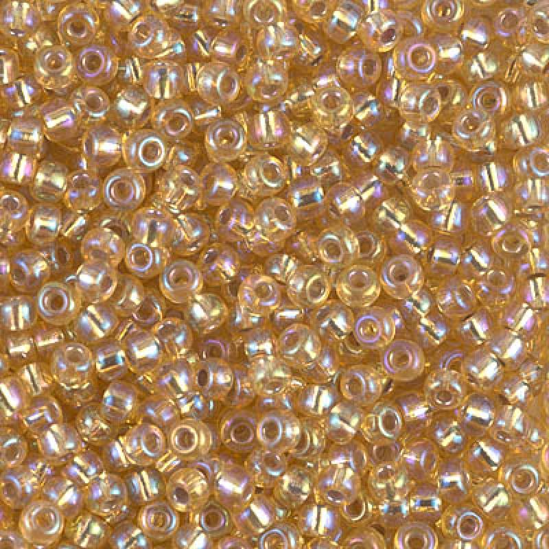 8/0 Miyuki Seed Beads - 25g Bag – Silver Lined Gold AB - Colour 1003