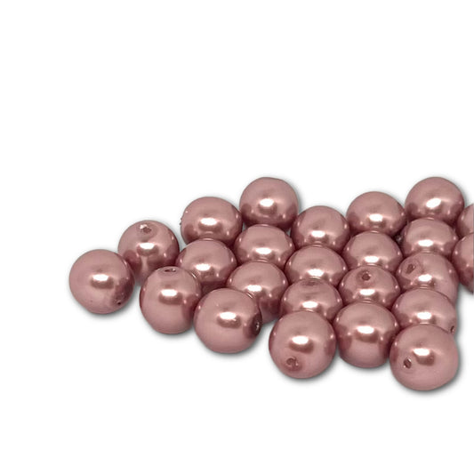8mm Czech Round Glass Pearl Pack of 25 – 70428 – Orchid