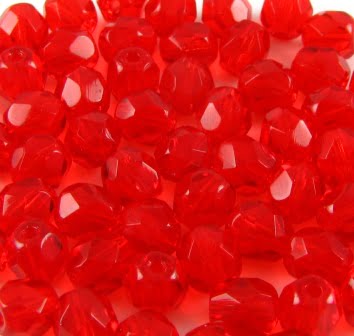 6mm Czech Fire Polish – 90080 – Siam Ruby x 100