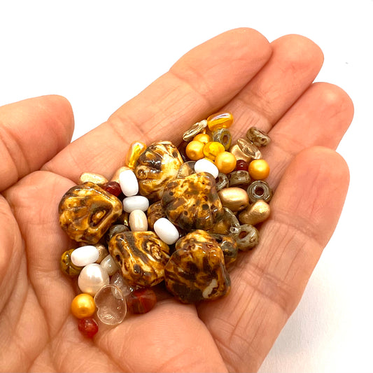 Czech Pressed Glass Mix - 25g Bag - Sugar and Spice