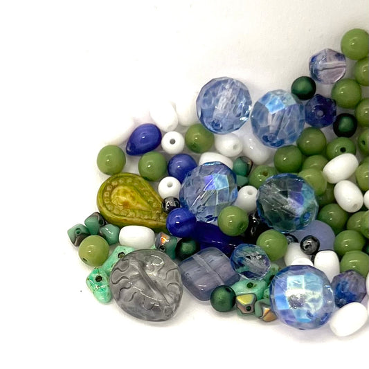 Czech Pressed Glass Mix - 25g Bag - Water