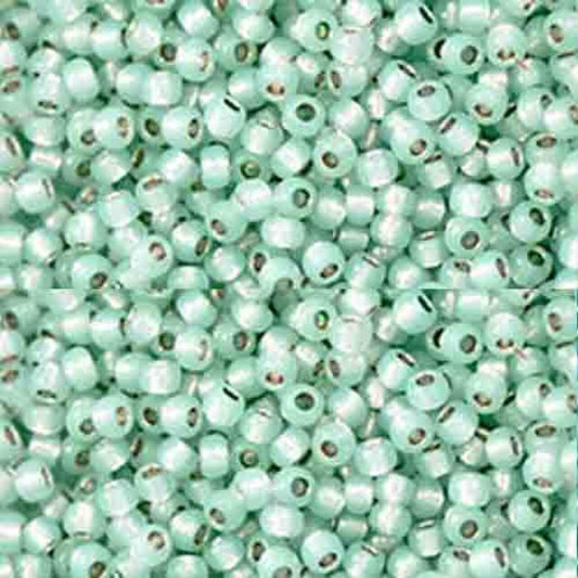 8/0 Toho Seed Beads - 10g Bag – Silver Lined Milky Light Aqua