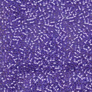 11/0 – Miyuki Delica - 5g Bag – Semi Matte Silver Lined Purple – DB694