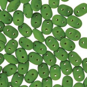 SuperDuo 2.5x5mm 22.5g Tube – Matte Velvet Lizard Green