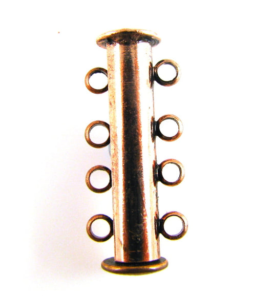 Antique Copper Four Strand Push Clasp