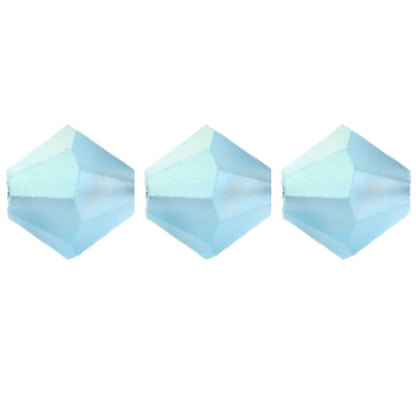 4mm Preciosa Bicones - Aquamarine Matte AB - Pack of 30