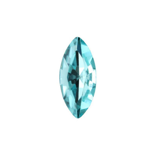 15x7mm Aurora Crystal Navette Stones - Pack of 6 - Aquamarine