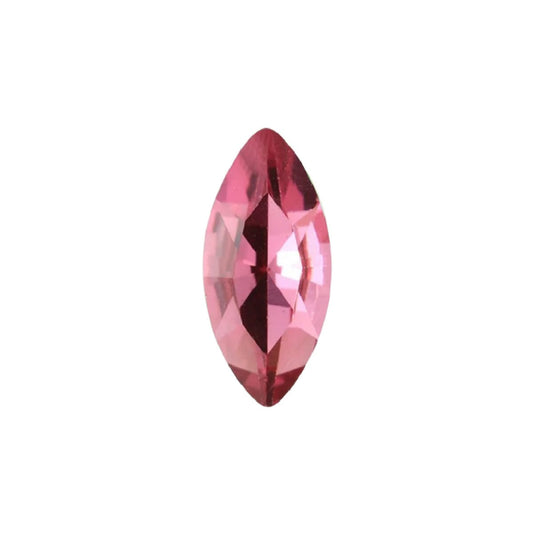 15x7mm Aurora Crystal Navette Stones - Pack of 6 - Rose