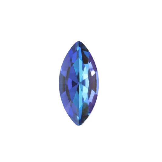 15x7mm Aurora Crystal Navette Stones - Pack of 6 - Army Green Delite