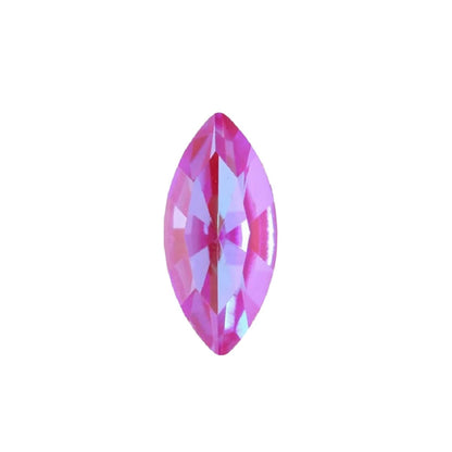 15x7mm Aurora Crystal Navette Stones - Pack of 6 - Lotus Pink Delite