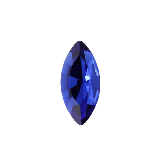 15x7mm Aurora Crystal Navette Stones - Pack of 6 - Capri Blue