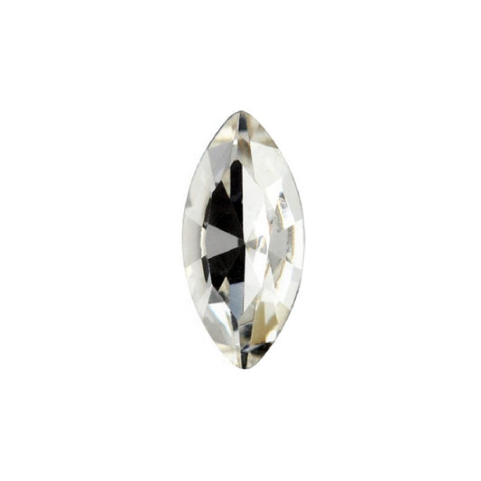 15x7mm Aurora Crystal Navette Stones - Pack of 6 - Crystal