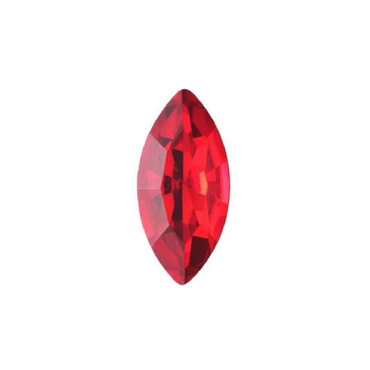 15x7mm Aurora Crystal Navette Stones - Pack of 6 - Light Siam