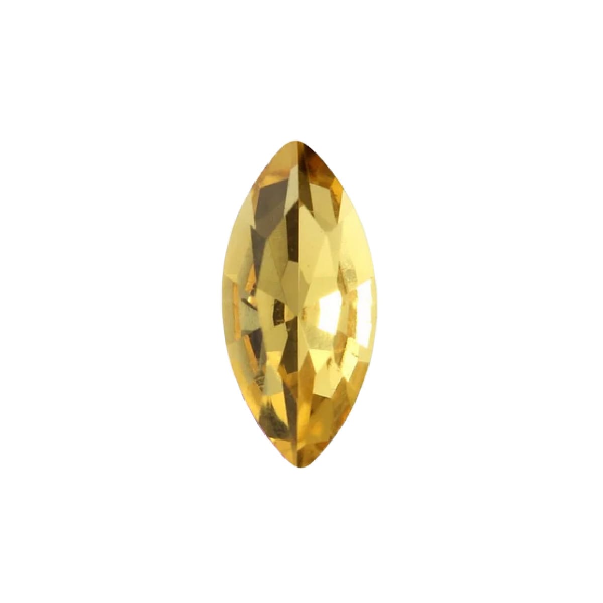 15x7mm Aurora Crystal Navette Stones - Pack of 6 - Light Topaz
